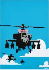 Happy Choppers by Banksy, 2003, Sérigraphie en couleurs, sold May 2023