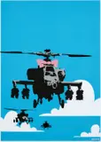 Happy Choppers by Banksy, 2003, Sérigraphie en couleurs, sold May 2023