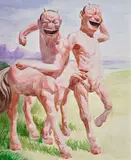 Sans Titre (série Smile-ISM numéro 11) by Yue Minjun, 2006, Lithographie en couleurs, sold May 2023