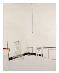 Soup Kitchen by Farah Atassi, 2010, Huile sur toile, sold Jun 2023