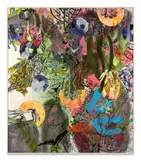 Treberon Island by Florentine & Alexandre Lamarche-Ovize, 2018, Acrylique, pastel et collages sur toile, sold Jun 2023