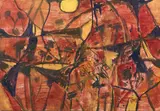 Sans titre by T'ang Haywen, 1969-71, Gouache sur papier (diptyque), sold Jun 2023