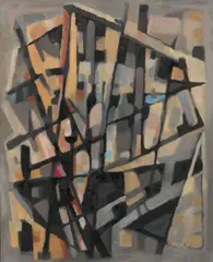 Soir d'été dans la Baie de Somme by Alfred Manessier, 1947, Huile sur toile, sold Jun 2023