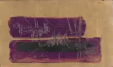 Composition by Georges Mathieu, 1958, Huile sur toile, sold Jun 2023