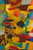 Hélios by Roland Bierge, 1986, Huile sur toile, sold Jun 2023