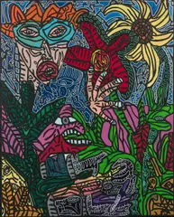 Petit opus by Robert Combas, 1990, Acrylique sur toile, sold Jun 2023