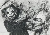 Goya-série n°15 by Arnulf Rainer, 1983, Technique mixte sur photographie, sold Jun 2023