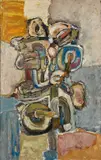 Sans titre by Jacques Doucet, 1957, Huile sur toile, sold Jun 2023