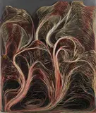 P.D. 661 by Pavlos Dionyssopoulos, 1965-66, Papier massicoté sur panneau de bois dans un emboîtage en plexiglas, sold Jun 2023