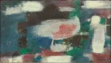 Eaux matinales by Jean René Bazaine, 1955, Huile sur toile, sold Jun 2023