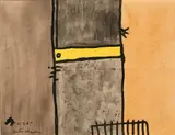 Sans titre by Gaston Chaissac, 1959, Aquarelle sur papier, sold Jun 2023