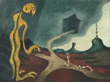 Aleric by Jean Bertholle, Huile sur panneau (double face), sold Jun 2023