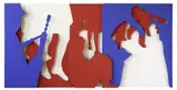 Mai 68 by Philippe Carré, circa 1970, Acrylique sur bois découpé, sold Jun 2023