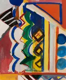 Sans titre by Shirley Jaffe, Gouache sur papier, sold Jun 2023