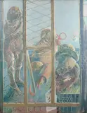 Les balayeurs de sang III by Miodrag Djuric, 1973, Huile sur toile, sold Jun 2023