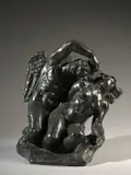 Eros et Psyché by Léon-Ernest Drivier, Bronze à patine brune, sold Mar 2023