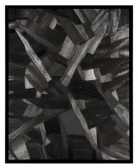 Issu du Feu ch212 by Lee Bae, 2003, Charcoal on canvas ; signed, titled and dated in French and Korean on the reverse, sold Dec 2023