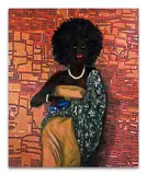 Princess of Ashanti Kingdom by Ishmael Armah, 2023, Acrylique sur toile, sold Dec 2023