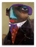 Sans titre by Kingsley Obasi, 2020, Acrylique sur toile, sold Dec 2023