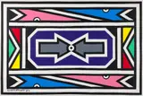 Ndebele abstract 53 by Esther Mahlangu, 2010, Acrylique sur toile, sold Dec 2023