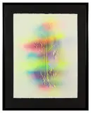 Fossil in Hiroshima by Tetsumi Kudo, 1976, Peinture aérosole sur papier gaufré, sold Dec 2023