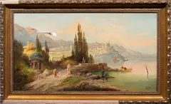 Mediterranean Coast by James Baker Pyne, oil on canvas, sold Jun 2026