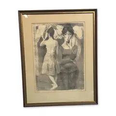 Untitled by Raphael Soyer, lithograph on cream paper, sold Aug 2026