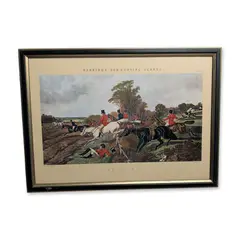 Untitled by John Frederick Herring, Sr., aquatint engraving titled Full Cry, sold Aug 2026
