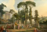Le triomphe de Flore by Jean-Jacques le Barbier, Huile sur toile, sold Nov 2023