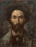 Autoportrait by Henry Cros, Annoté 'Vente Felix Regamey' à l'encre au verso, sold Nov 2023