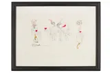 Four Wine Tasters' Pencil, pen and watercolour on paper Signed by the artist 19.5 x 62 cm Framed ARR by Ralph Steadman, Pencil, pen and watercolour on paper, offered Oct 2019