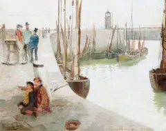 Harlech Harbour by William Shackleton, offered Nov 2011