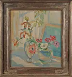 still life by Mary Townsend Mason, oil on canvasboard, offered Oct 2013