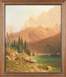 mountain landscape by Dániel Somogyi, oil on canvas, sold Oct 2013