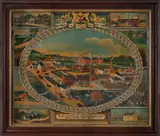 Views of the buildings and surroundings of the Berks County by Charles C. Hofmann, oil on tin, sold Oct 2013