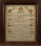 gift to Jacob Grimm and his wife Margaretha from Reverend Schumacher by Daniel Schumacher, watercolor and ink on paper, sold Oct 2013