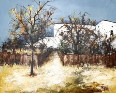 Untitled (White House) by Manuel Monton Bunuel, oil on canvas (unstretched), sold Sep 2024