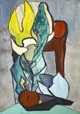 Untitled by Martha McKay, 1952, oil pastel on paper, sold Sep 2024