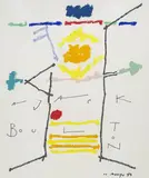 Untitled Work on Paper (A Jack Boulton) by Manuel Hernández Mompó, 1984, pastel on paper, sold Sep 2024