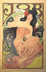 Job by Alphonse Mucha, 1898, lithograph, sold Sep 2024