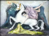 Circus Rider on Horse by Peggy Dodds, oil on canvas, sold Sep 2024