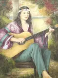 Flower Child by Peggy Dodds, pastel on paper, sold Sep 2024