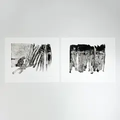 S.O.C #1 / S.O.C #2 (2 works) by Chihung Yang, 2014, etching and aquatint, sold Sep 2024
