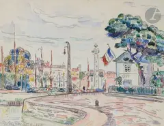 La Rochelle by Paul Signac, vers 1920, Aquarelle, sold Nov 2021