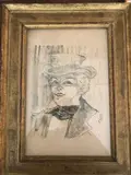 Madame Réjane. 1898 by Henri de Toulouse-Lautrec, Lithographie sur vélin crème fort, édition de, sold Jun 2021