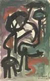 Sans titre by Jean-Michel Atlan, 1946, Gouache et encre sur papier, sold Jun 2021
