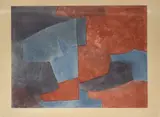 Composition grise, bleue et rouge by Serge Poliakoff, 1965, Aquatinte, sold Jun 2021