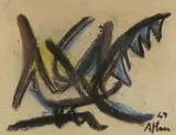 Sans titre by Jean-Michel Atlan, 1949, Pastel sur carton, sold Jun 2021