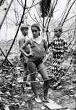 Saltimbanques, de la suite La grande récréation, 1954/1955 by Lucien Clergue, Tirage argentique postérieur, collé sur papier et signé au crayon sous l'image Dimension d, sold Jun 2021