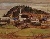 Notre Dame de la Salette, Que. by A. Y. Jackson, 1966, oil on board, sold Apr 2016